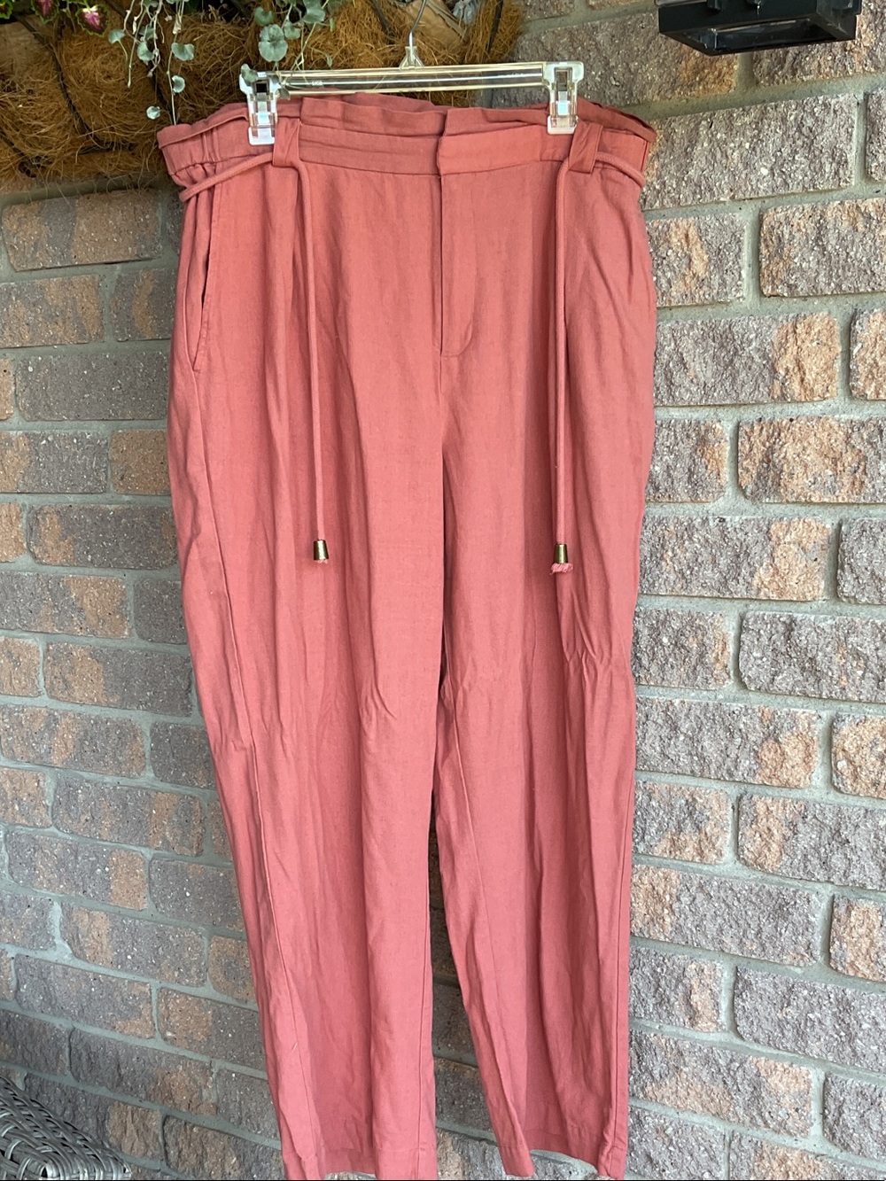 Mexx Rust Linen wide leg pants